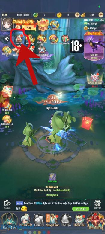 Ấn vào mục Phúc Lợi