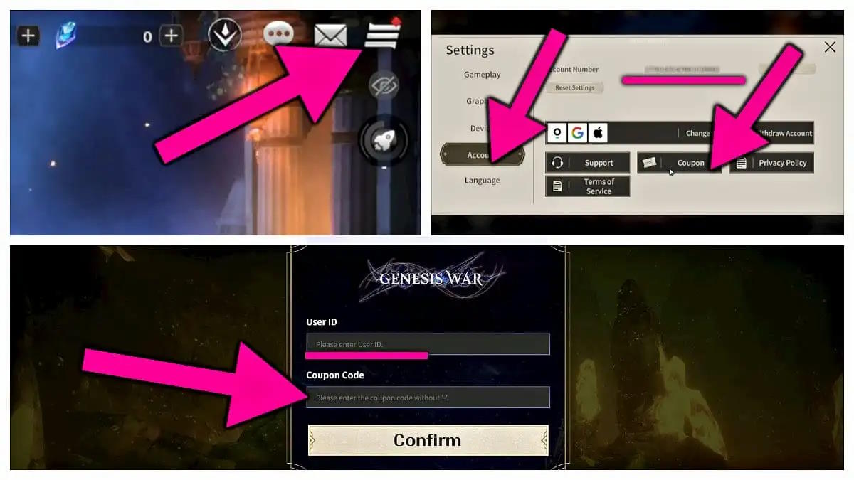 Đổi code Genesis War
