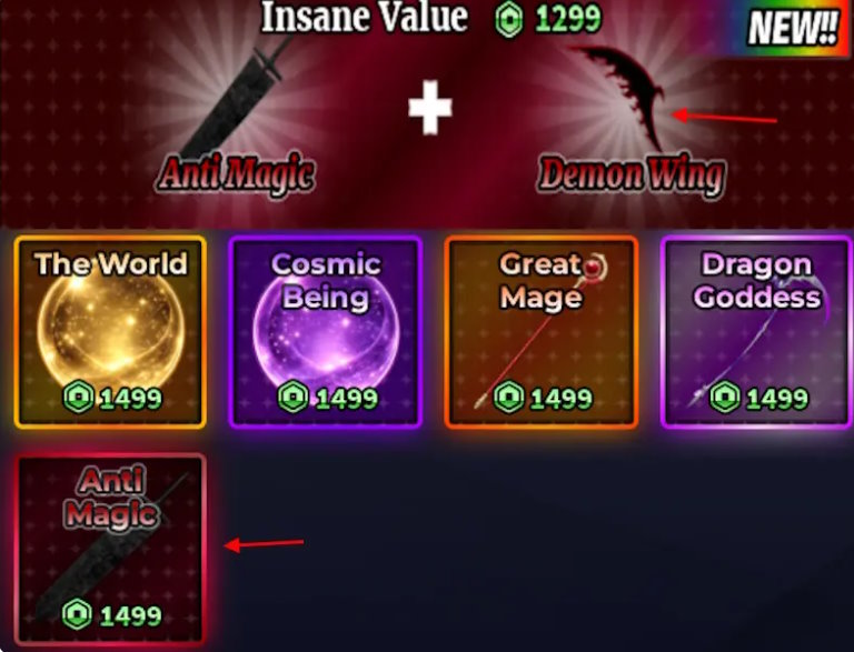 Giá kiếm Anti Magic Sword trong Sailor Piece