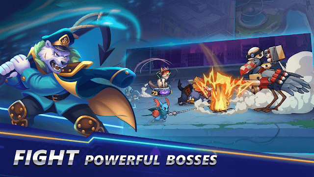 Bạn dẫn dắt đội quân động vật chiến đấu trong game Animal Hero: Mobile MMORPG