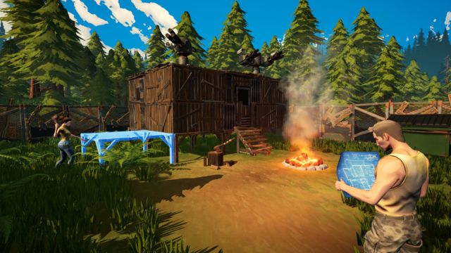 Chơi Painland một mình hoặc hợp tác cùng bạn bè để xây dựng, chế tạo và chiến đấu