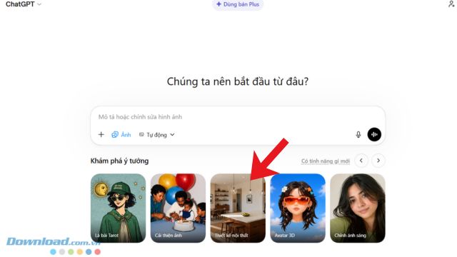 Nhấp chuột vào mục Thiết kế nội thất