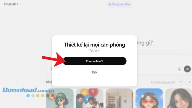 Nhấn vào nút Chọn ảnh mới