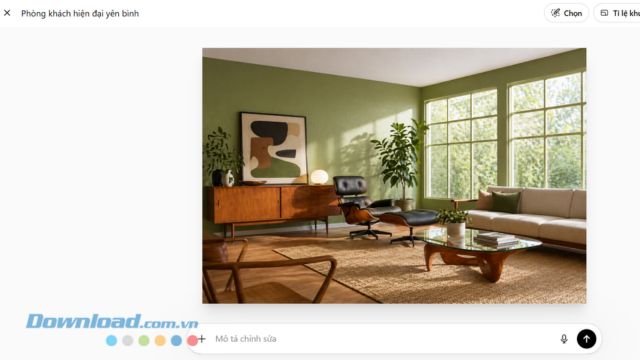 Chờ đợi ChatGPT tạo ảnh thiết kế nội thất cho căn phòng