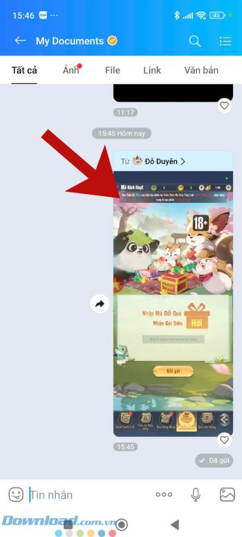 Ấn vào hình ảnh muốn sao chép chữ