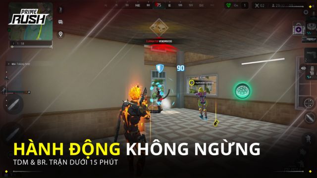 Game hành động không ngừng, các trận đấu dưới 15 phút
