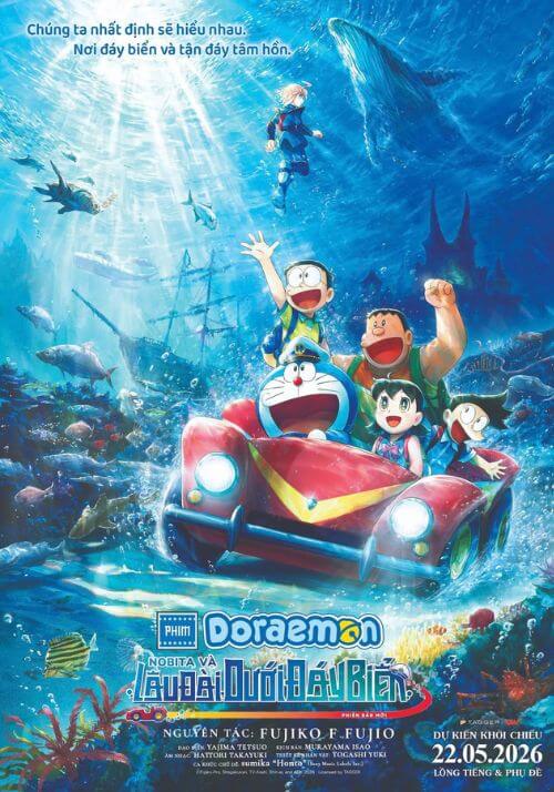 Poster phim Doraemon: Nobita và lâu đài dưới đáy biển