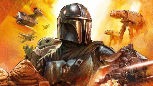 Poster phim phiêu lưu hành động viễn tưởng The Mandalorian and Grogu (2026)