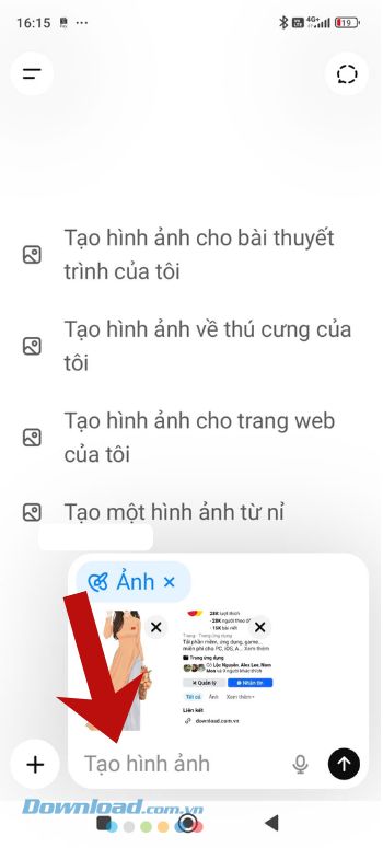 Nhập mẫu câu lệnh