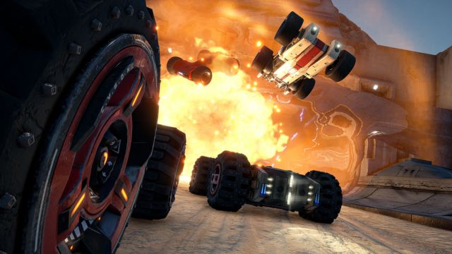 GRIP XR là game đua xe chiến đấu với những chiếc xe có động cơ tên lửa cùng khả năng lật nhào