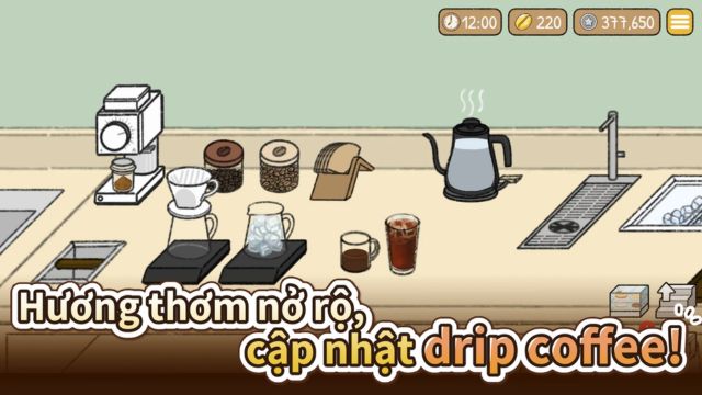 Hương thơm nở rộ, cập nhật drip coffee