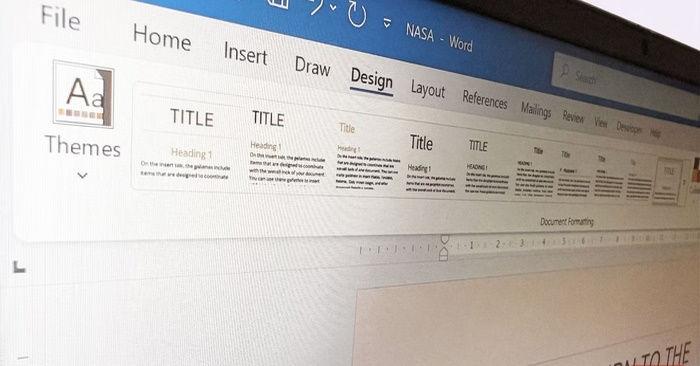Tab Design trong Microsoft Word