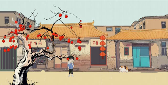 Các nhân vật đáng yêu kết hợp với bản đồ 2.5D phong cách tranh thủy mặc
