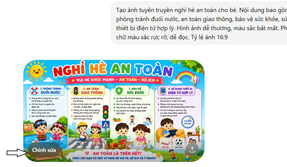 Nút Chỉnh sửa ảnh trên ChatGPT