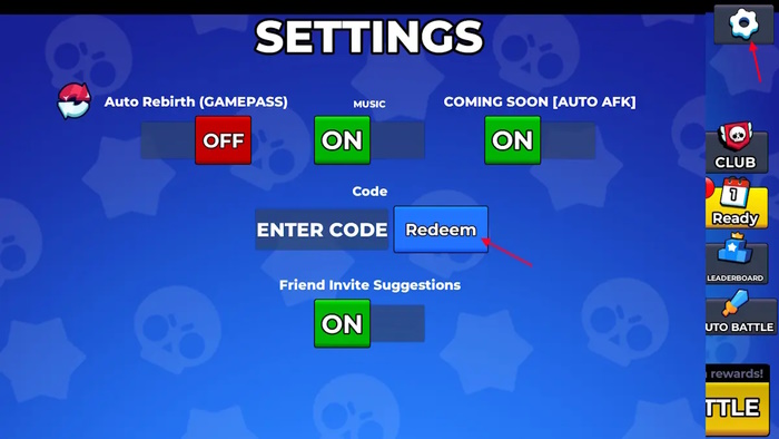 Cài đặt đổi code Brawl RNG
