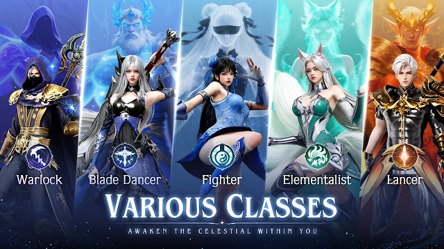 Lựa chọn giữa nhiều class nhân vật khác nhau và thức tỉnh sức mạnh thần thánh trong game Astral: New Fantasy