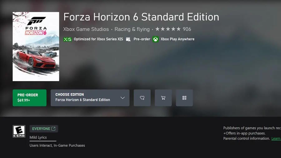 Cách tải trước Forza Horizon 6 trên Xbox