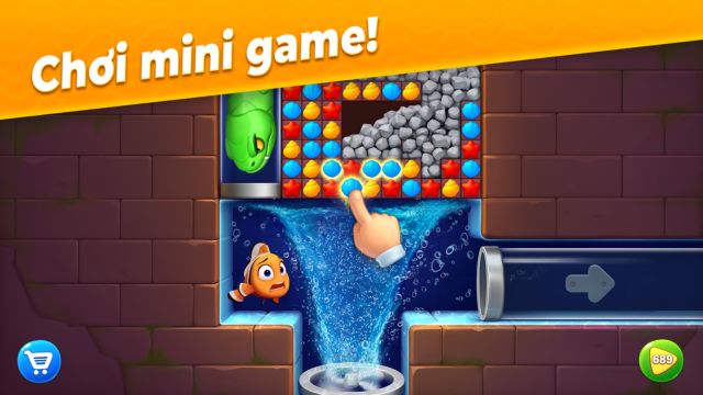 Thường xuyên cập nhật những mini-game giải cứu cá đầy kịch tính, đòi hỏi tư duy logic