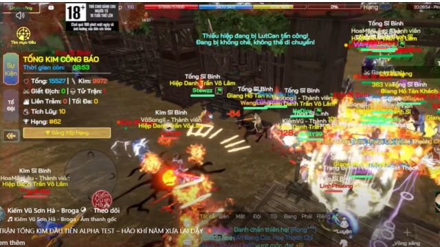 Thế giới võ lâm vô cùng rộng lớn cho game thủ khám phá và train bãi quái