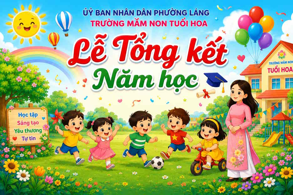 Ảnh banner lễ tổng kết năm học bằng ChatGPT