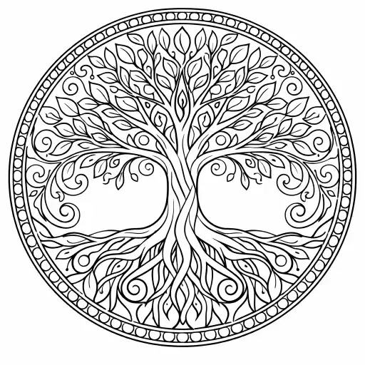 Tranh Mandala cây sự sống