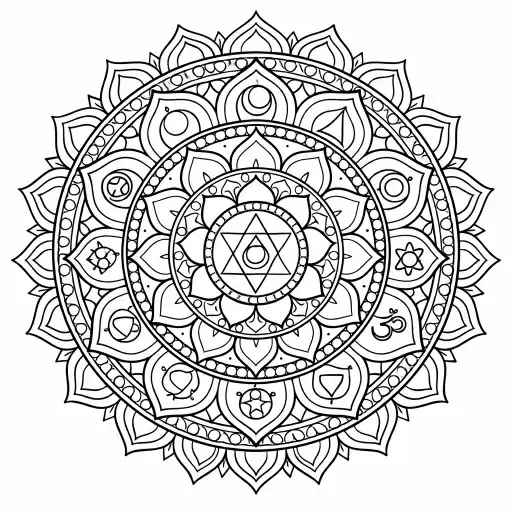 Tranh mandala charka
