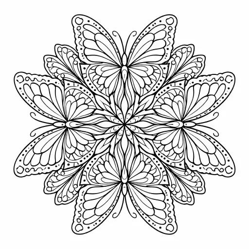 Tranh Mandala hình con bướm