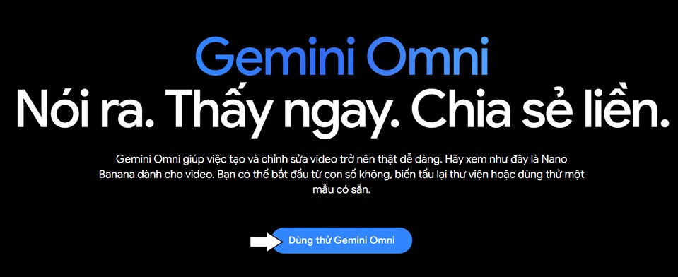 Dùng thử Gemini Omni