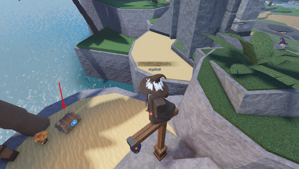 Wizard Alchemy chest location 1