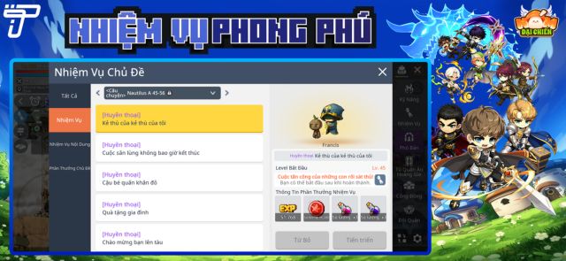 Hoạt động phong phú với một số đòi hỏi sự phối hợp thay vì chỉ dựa vào chỉ số sức mạnh