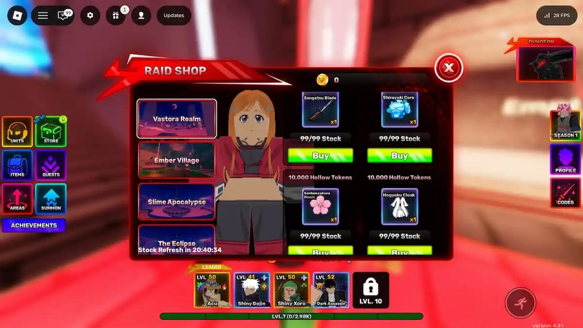 Raid Shop trong anime story 2