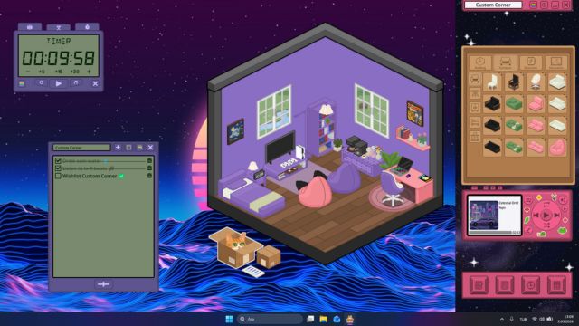 Custom Corner là game mô phỏng không gian ảo kết hợp các công cụ tăng hiệu suất và sự tập trung