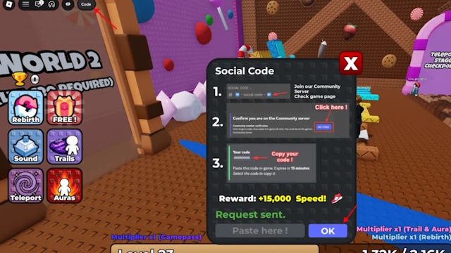 Cách nhập code +1 Speed Keyboard Escape