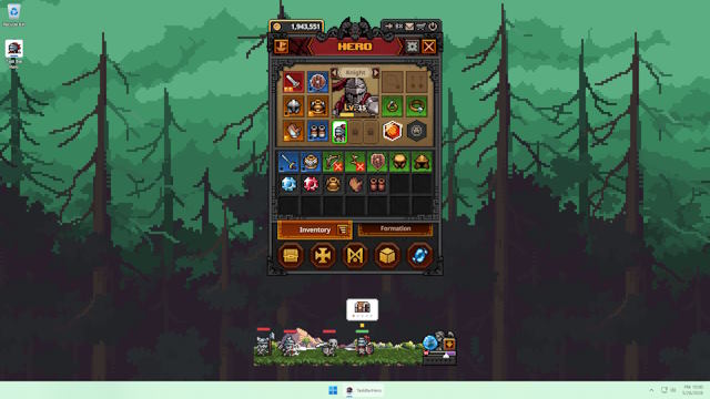 TBH: Task Bar Hero là game nhập vai nhàn rỗi miễn phí