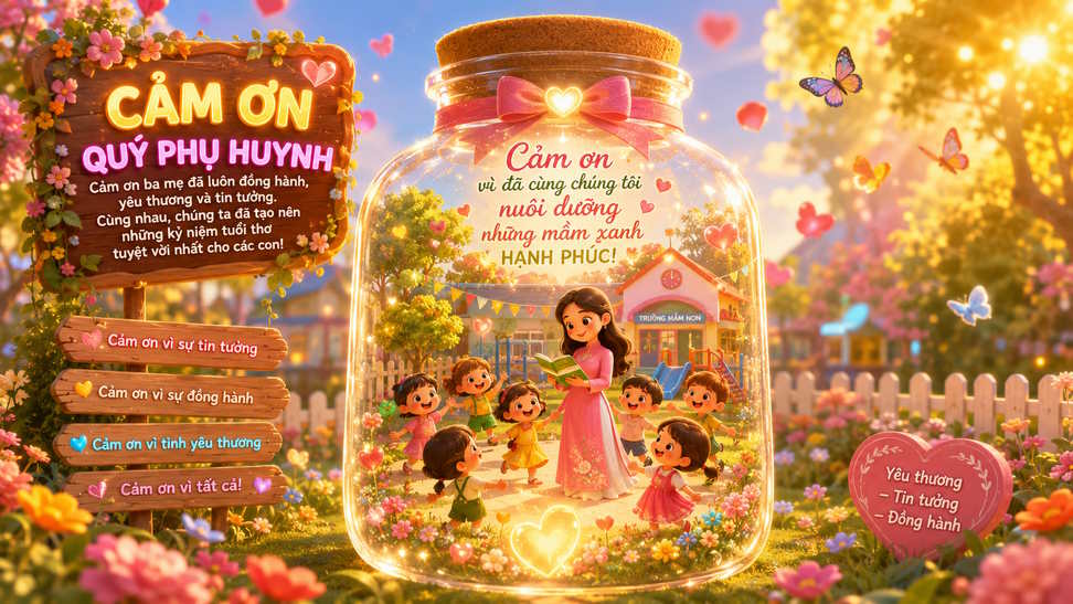Ảnh lời cảm ơn phụ huynh