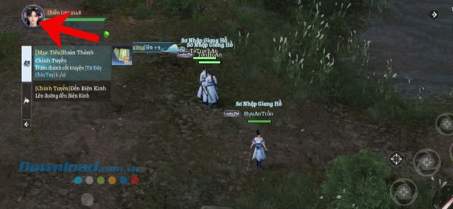 Ấn vào biểu tượng ảnh Avatar game
