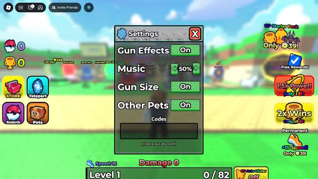 Cách nhập code Gun Evolution Roblox