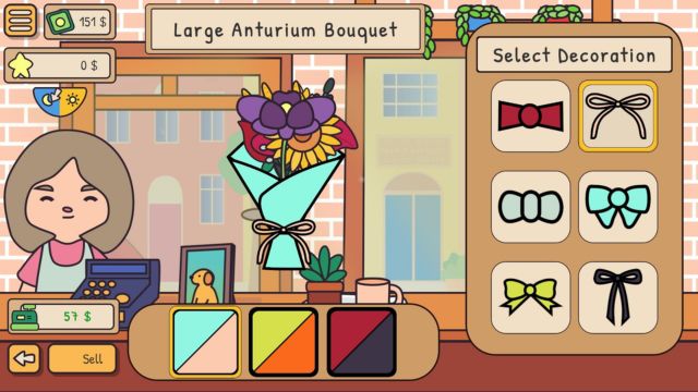 Có nhiều cách kết hợp và trang trí bó hoa rực rỡ trong Bloomino game