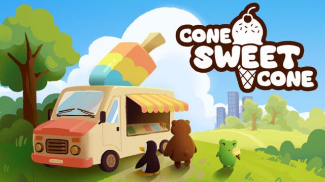 Lái xe bán kem và phục vụ những khách hàng động vật trong Cone Sweet Cone
