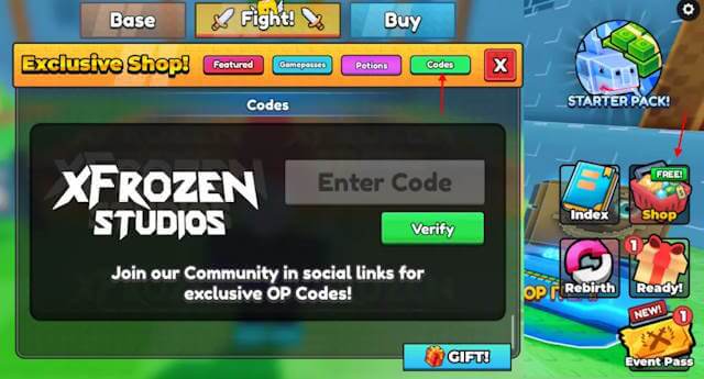 Cách nhập code Lucky Block Rush