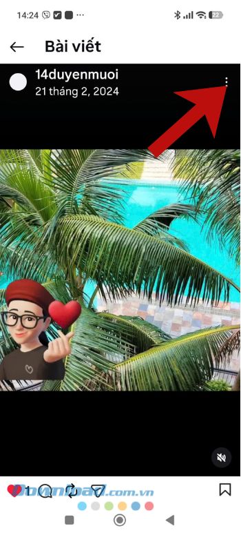 Chạm vào biểu tượng dấu ba chấm