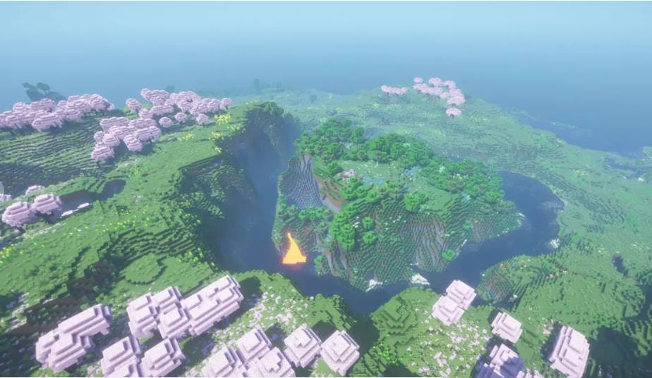Seed rừng hoa anh đào Minecraft