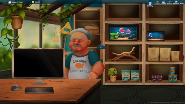 Quản lý cửa hàng cá cảnh ấm cúng trong The Fish Corner
