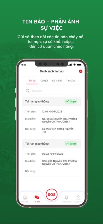 Tin báo - Phản ánh sự việc 