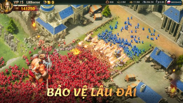 Bảo vệ công trình cơ bản như thành trì, doanh trại, nhà sản xuất tài nguyên, hệ thống phòng thủ