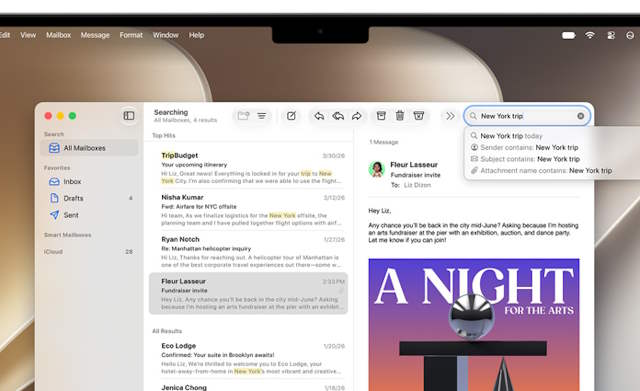 Tìm kiếm nội dung phù hợp hơn trong Mail