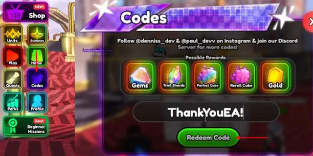Hướng dẫn đổi code Anime Squadron