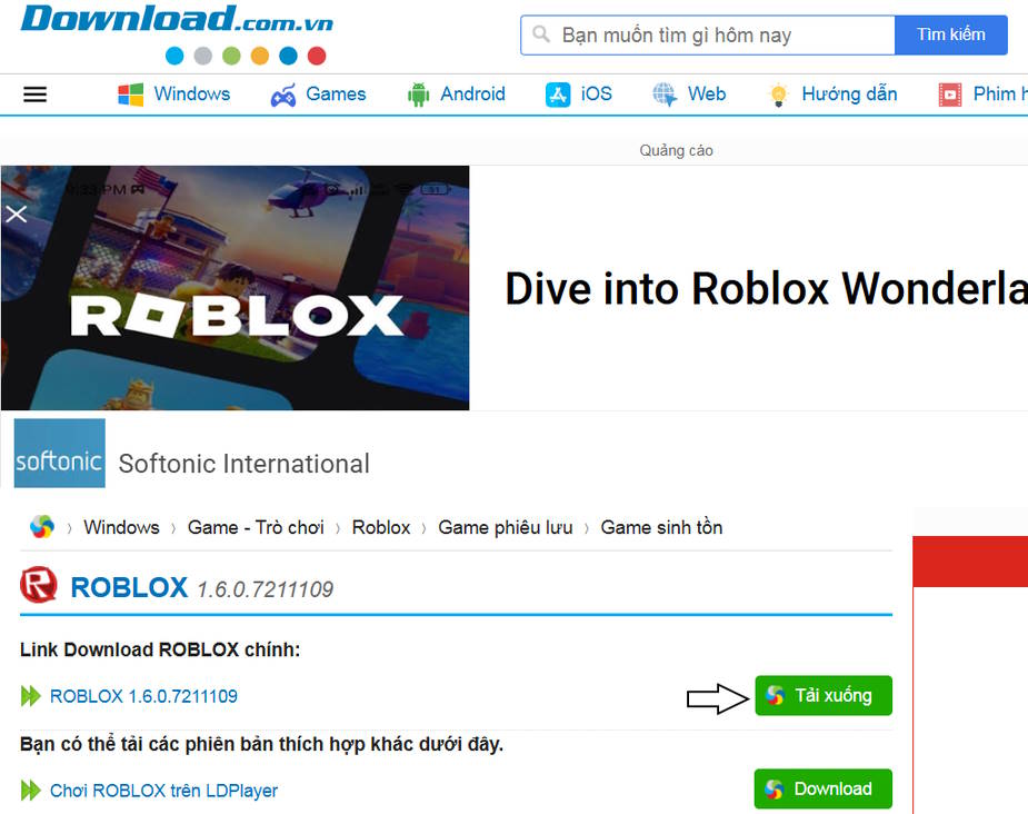 Tải xuống phiên bản Roblox mới nhất