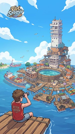 Xây dựng căn cứ của bạn giữa đại dương trong game Flot Shelter