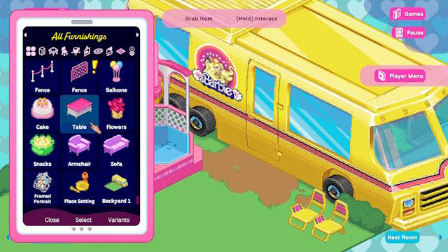 Trang trí không gian bằng nội thất lấy cảm hứng từ các bộ đồ chơi Barbie
